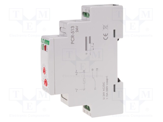 Timer; 0,1s÷24days; SPDT; 10A; 24VAC; 24VDC; for DIN rail mounting