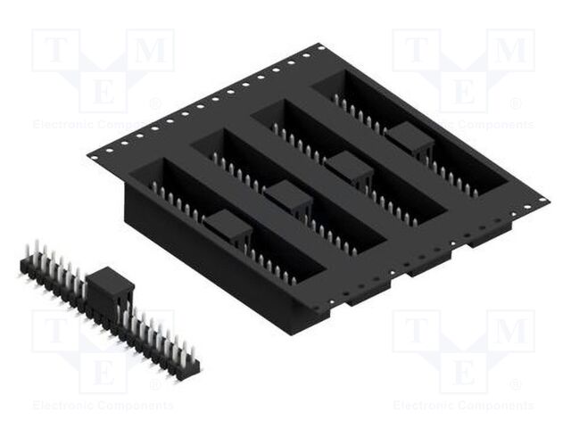 Connector: pin strips; pin header; male; PIN: 40; 2.54mm; SMT; 2x20