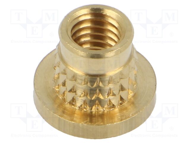 Threaded insert; brass; M6; BN: 37898; L: 7.7mm; MULTISERT®
