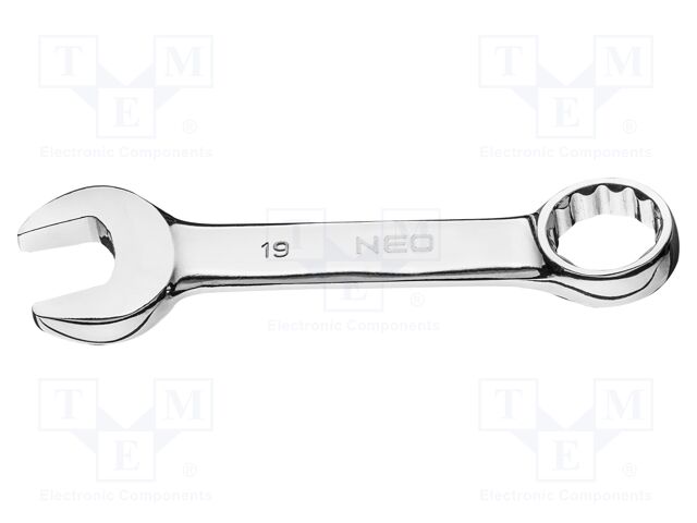 Wrench; combination spanner; 19mm; Chrom-vanadium steel; L: 134mm