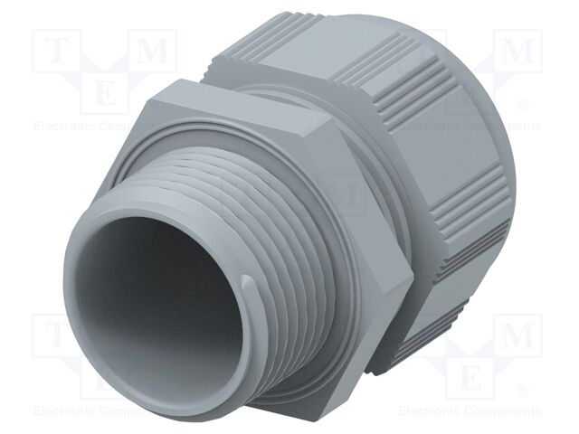 Cable gland; without nut; NPT1"; IP68; Mat: polyamide; grey