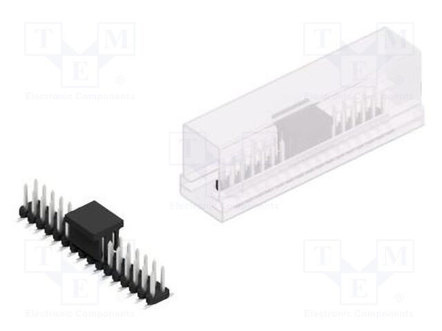 Connector: pin strips; pin header; male; PIN: 32; 2mm; SMT; 2x16