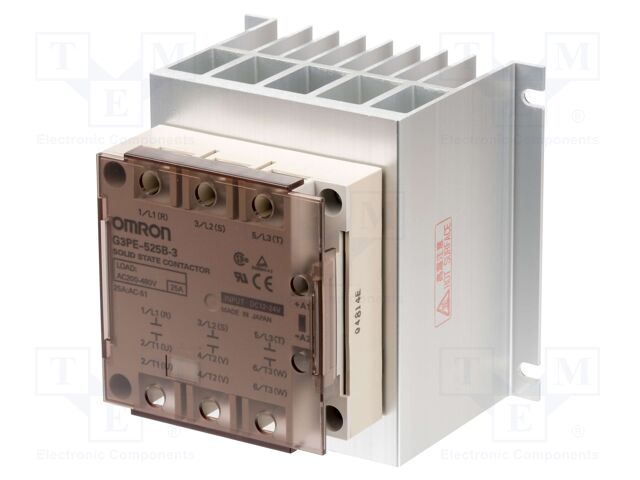 Relay: solid state; Ucntrl: 12÷24VDC; 35A; 100÷240VAC; G3PE