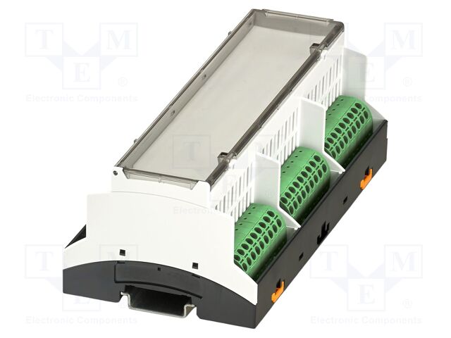 Enclosure: for DIN rail mounting; Y: 89.7mm; X: 161.6mm; Z: 60.7mm