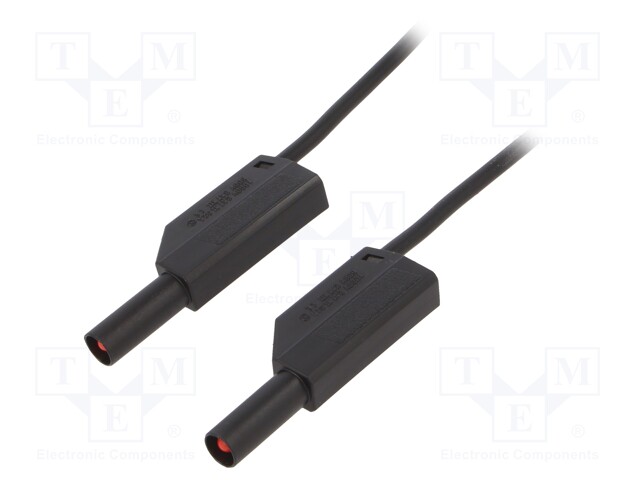 Test lead; 32A; 4mm banana plug-4mm banana plug; Len: 1.5m; black