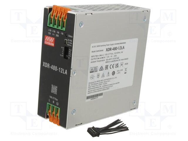 Power supply: switching; for DIN rail mounting; XDR-480