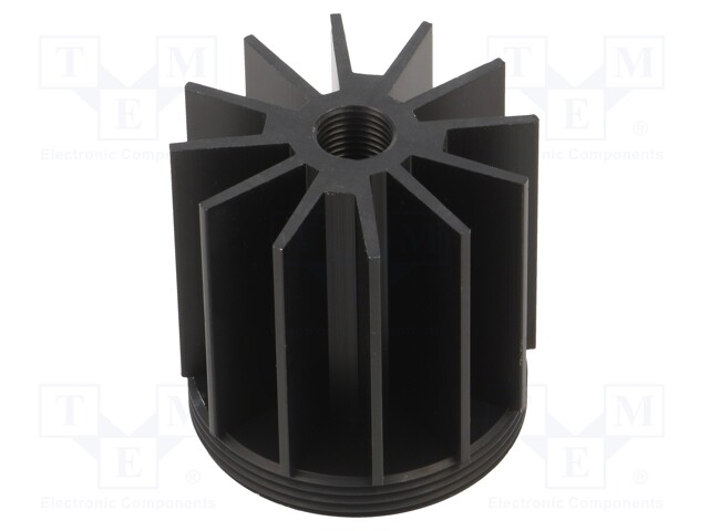 Heatsink; LED; W: 45mm; H: 38mm; black; Shape: round; STAR LED
