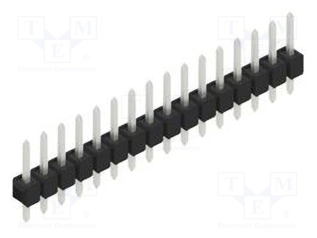 Connector: pin strips; pin header; male; PIN: 16; 2.54mm; THT; 1x16