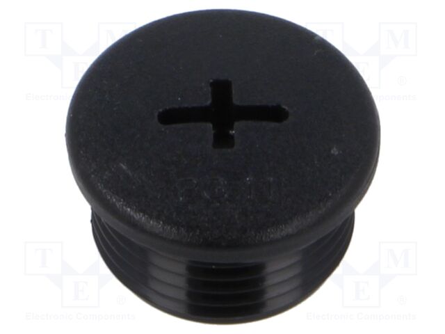 Stopper; polyamide; black; IP68; Entrelec; Gland: PG11; 10mm