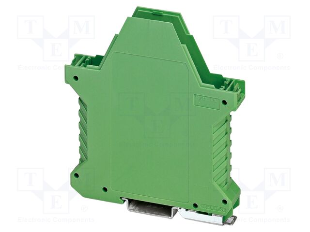 Enclosure base; with FE contact; green; UL94V-0; ME 17,5; Y: 99mm