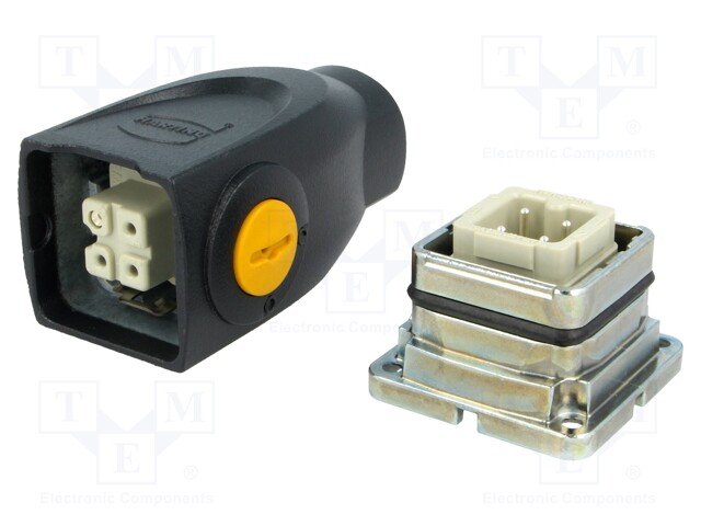 Connector: HAN; male + female; plug + socket; Han-Yellock 10