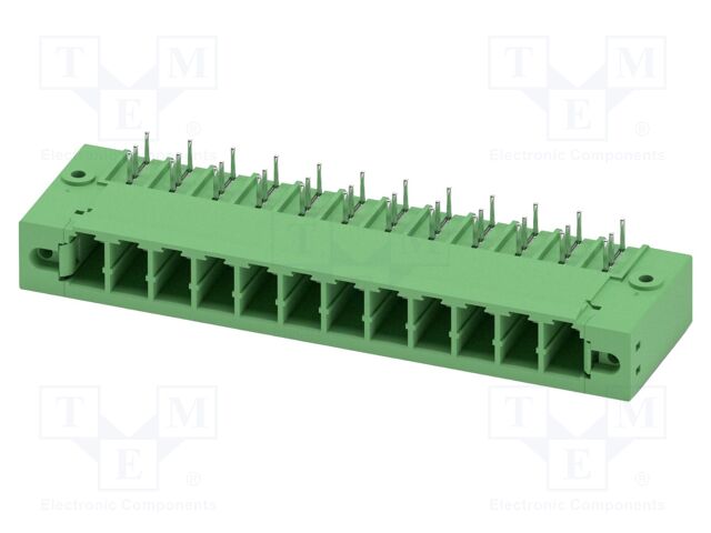 PCB headers, nominal cross section: 6 mm?, color: green, nom