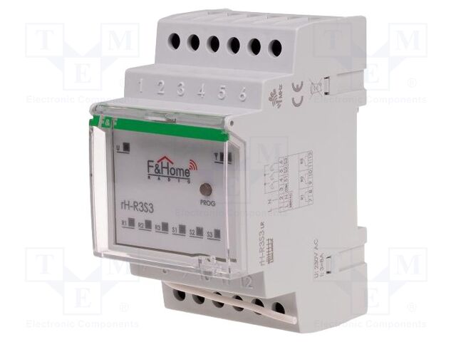Module: relay; 230VAC; IP20; 868MHz; Chambers: 3