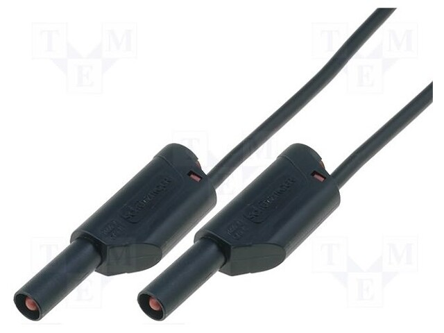 Test lead; PVC; 1m; black; 32A; Cond.cross sec: 2.5mm2