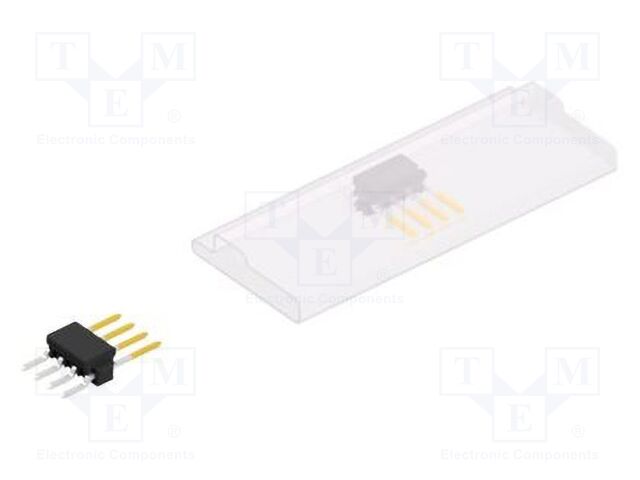 Connector: pin strips; pin header; male; PIN: 4; 2.54mm; SMT; 1x4