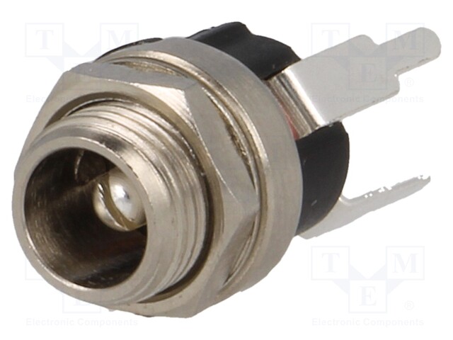 Socket; DC supply; male; 5,5/2,5mm; 5.5mm; 2.5mm; 9mm; THT; straight