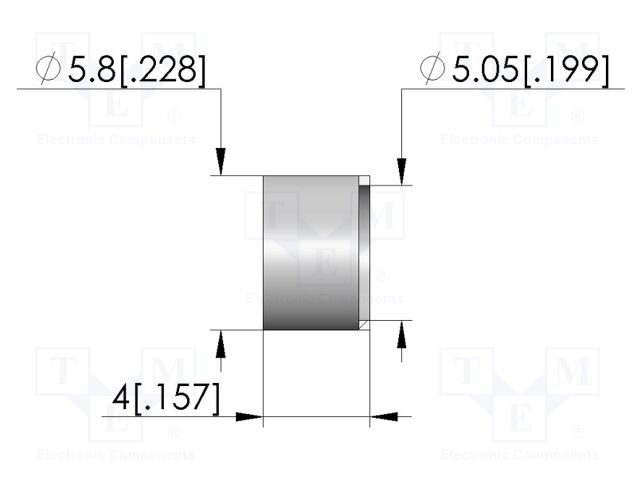 Sleeve for test probe; brass; DS-810; Features: magnetic; L: 4mm