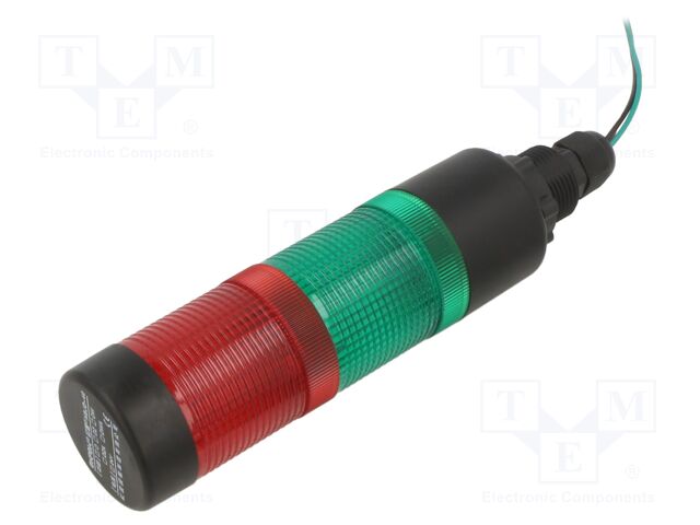 Signaller: signalling column; LED; red/green; 24VDC; 24VAC; 40mm