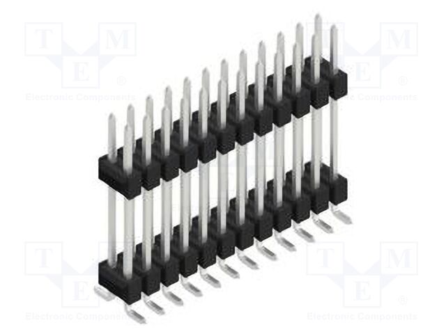Connector: pin strips; pin header; male; PIN: 24; 2.54mm; SMT; 2x12