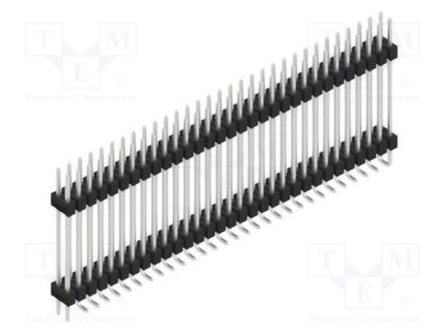 Connector: pin strips; pin header; male; PIN: 62; 2.54mm; SMT; 2x31