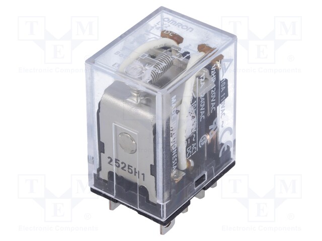Relay: electromagnetic; DPDT; Ucoil: 24VDC; 10A/110VAC; 10A/24VDC