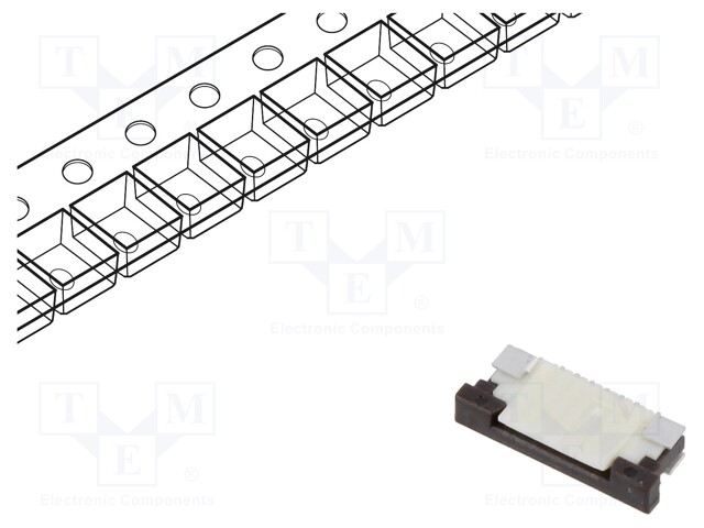 Connector: FFC/FPC; horizontal; PIN: 6; ZIF; SMT; 50V; 0.4A; tinned