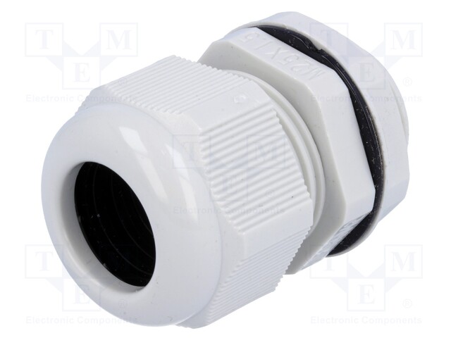 Cable gland; with long thread; M25; IP68; Mat: polyamide; grey