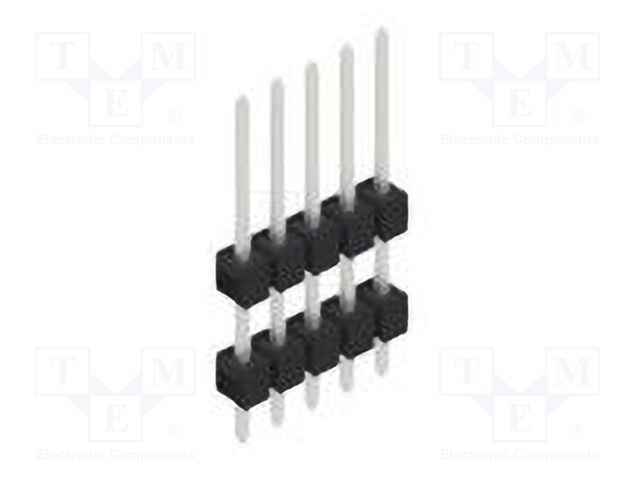 Connector: pin strips; pin header; male; PIN: 5; 2.54mm; THT; 1x5