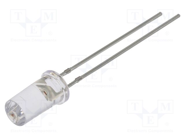 LED; orange; 5mm; 50°; Front: flat; 2.1÷2.6VDC; Pitch: 2.54mm; round