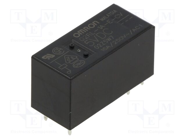 Relay: electromagnetic; SPST-NO; Ucoil: 5VDC; Icontacts max: 16A