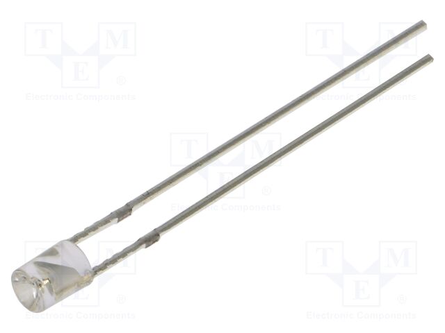 LED; red; 3mm; 100mcd; 140°; Front: recessed; 5VDC; No.of term: 2