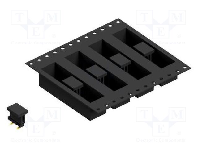 Connector: pin strips; pin header; male; PIN: 4; 2mm; SMT; 1x4; 100V