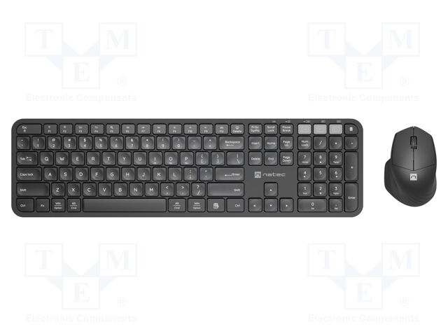 Office kit; black; USB A; wireless,Bluetooth 5.0,US layout; 10m