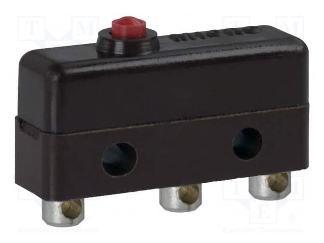 Microswitch, Subminiature, Pin Plunger, SPDT, Solder, 5 A, 30 VDC