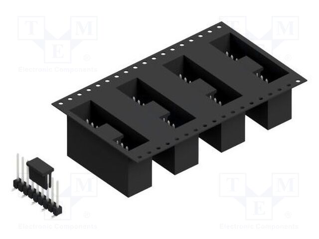 Connector: pin strips; pin header; male; PIN: 9; 2.54mm; SMT; 1x9