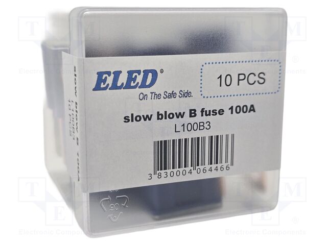 Fuse: fuse; 100A; 32VDC; automotive; 22.2mm; 22.2x15.2x45mm