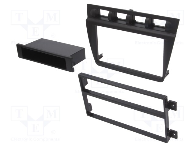 Radio mounting frame; Kia; 2 DIN; black