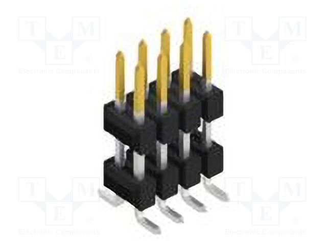 Connector: pin strips; pin header; male; PIN: 8; 2.54mm; SMT; 2x4