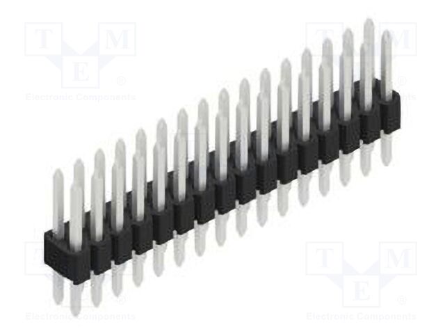Connector: pin strips; pin header; male; PIN: 32; 1.27mm; THT; 2x16