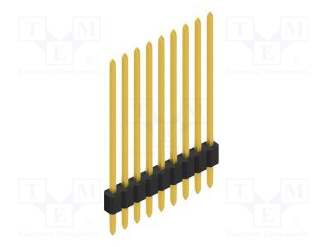 Connector: pin strips; pin header; male; PIN: 9; 1.27mm; THT; 1x9