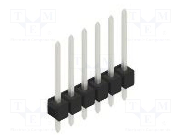 Connector: pin strips; pin header; male; PIN: 6; 2.54mm; THT; 1x6