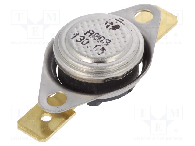 Sensor: thermostat; Output conf: SPST-NC; 130°C; 16A; 250VAC; ±5°C