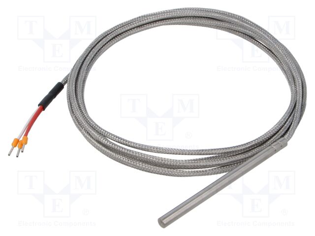Sensor: temperature; Pt100; 100Ω; Body dim: Ø6x100mm; Len: 3m