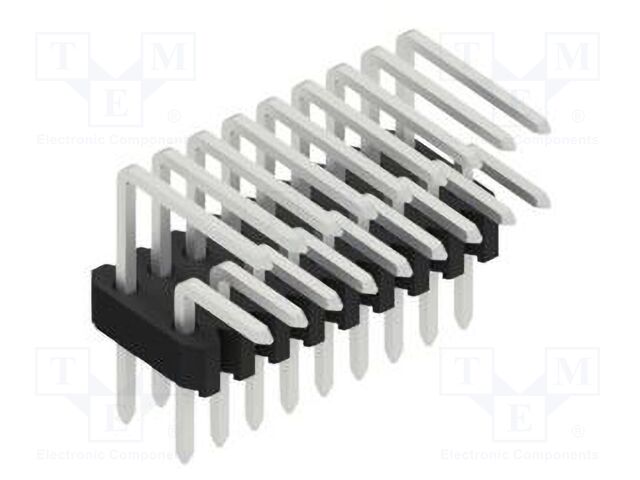 Connector: pin strips; pin header; male; PIN: 18; 1.27mm; THT; 2x9