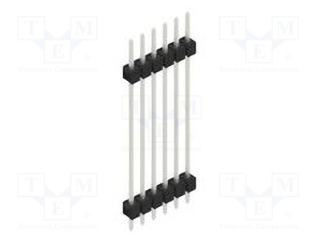 Connector: pin strips; pin header; male; PIN: 6; 2.54mm; THT; 1x6