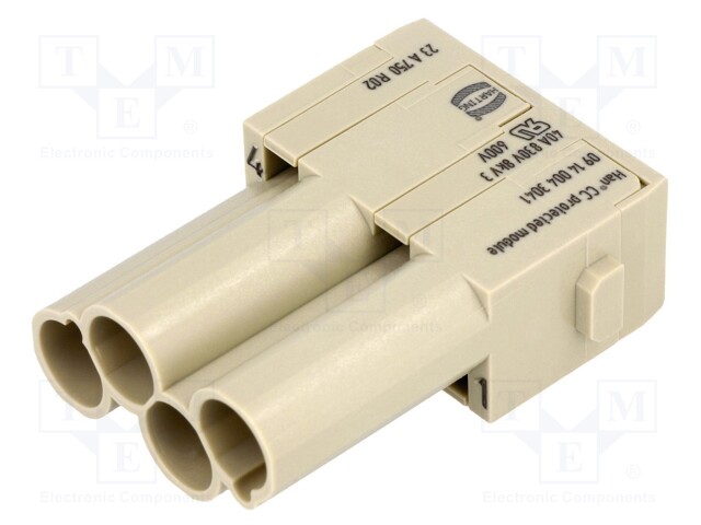 Connector: HAN; module; male; Han Modular CC Protected; PIN: 4