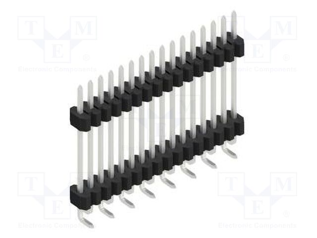 Connector: pin strips; pin header; male; PIN: 16; 1.27mm; SMT; 1x16