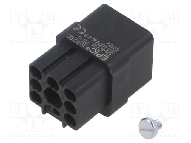 Connector: HDC; contact insert; female; EPIC H-Q; PIN: 8; 7+PE; 10A