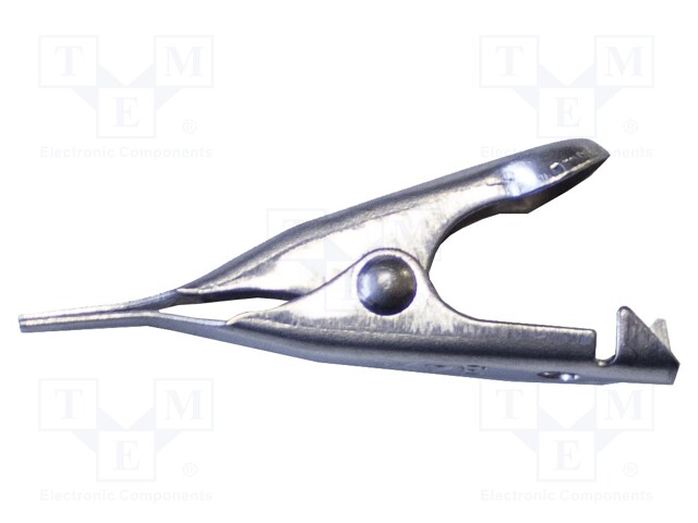 Crocodile clip; 5A; Grip capac: max.5.6mm; Overall len: 28mm