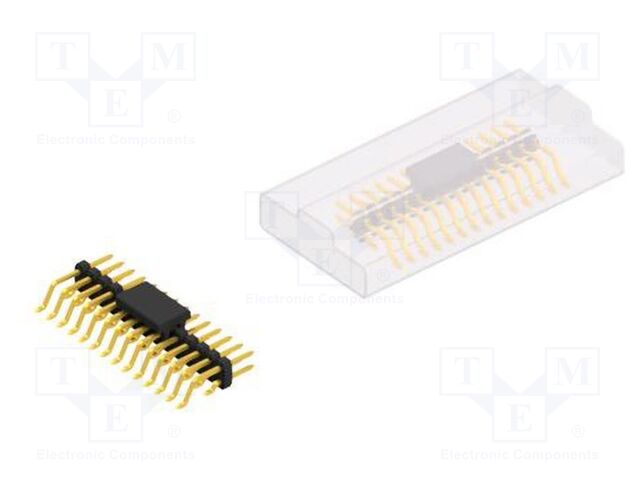 Connector: pin strips; pin header; male; PIN: 28; 2mm; SMT; 2x14
